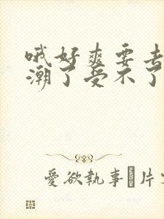 哦好爽要去了高潮了受不了了