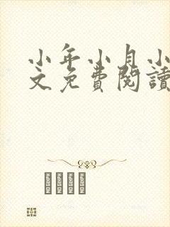 小年小月小说全文免费阅读无弹窗