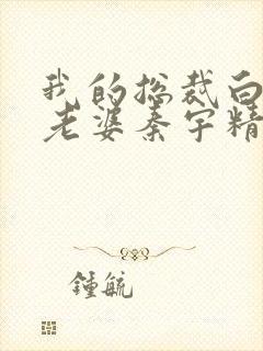 我的总裁白富美老婆秦宇精校版全本txt