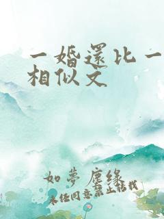 一婚还比一婚高相似文