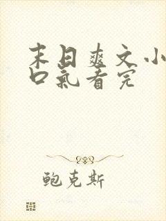 末日爽文小说一口气看完