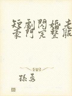 短剧闪婚老公是豪门完整版时长