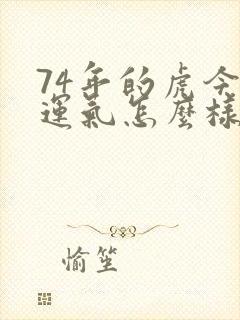 74年的虎今年运气怎么样