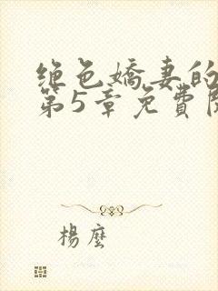 绝色娇妻的秘密第5章免费阅读