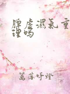 脾虚湿气重好调理吗