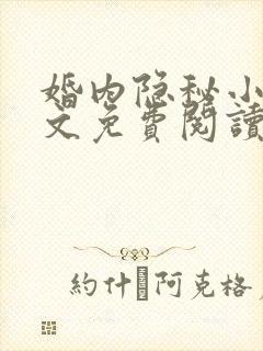 婚内隐秘小说全文免费阅读