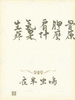 生气肩胛骨后背疼是什么原因引起的