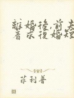 离婚后,前夫哭着求复婚短剧