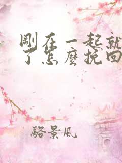 刚在一起就分手了怎么挽回