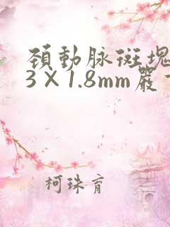 颈动脉斑块5.3×1.8mm严重吗