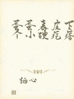 蛋蛋表皮下面有个小硬疙瘩是怎么回事