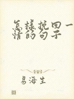 怎样挽回一段感情的句子