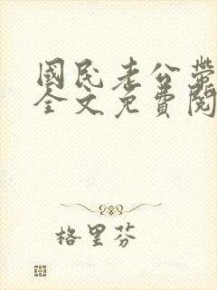 国民老公带回家全文免费阅读小说