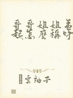 哥哥姐姐弟弟一起怎么称呼