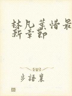 林凡叶惜最新更新章节