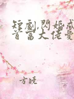 短剧,闪婚成宠首富大佬爱上我