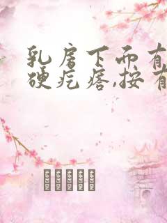 乳房下面有个小硬疙瘩,按有点疼