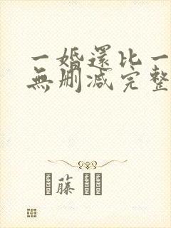 一婚还比一婚高无删减完整