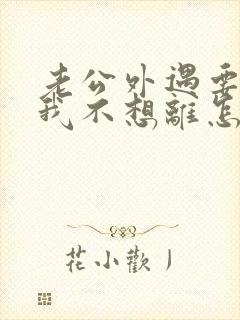 老公外遇要离婚我不想离怎么