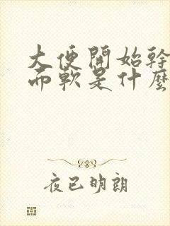 大便开始干硬后面软是什么原因