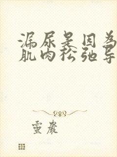 漏尿是因为什么肌肉松弛导致