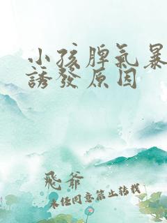 小孩脾气暴躁的诱发原因