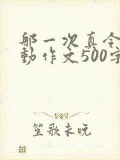 那一次真令我感动作文500字
