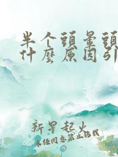 半个头晕头麻是什么原因引起的