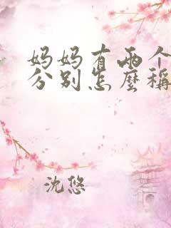 妈妈有两个妹妹分别怎么称呼