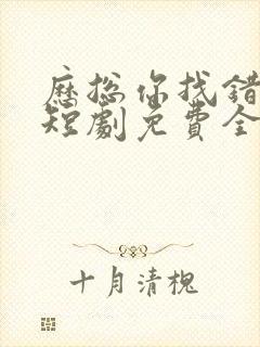 历总你找错夫人短剧免费全集