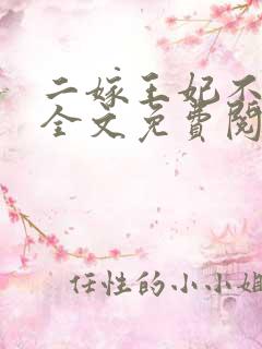 二嫁王妃不好惹全文免费阅读小说