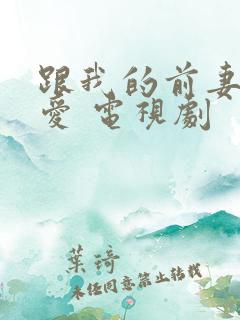 跟我的前妻谈恋爱 电视剧