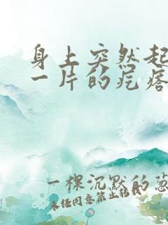 身上突然起一片一片的疙瘩