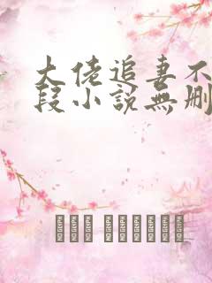 大佬追妻不择手段小说无删减正版在线阅读