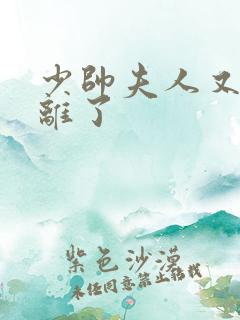 少帅夫人又要和离了