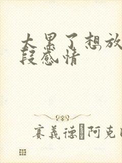 太累了想放弃一段感情