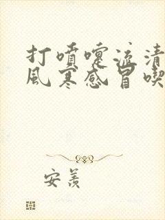 打喷嚏流清鼻涕风寒感冒吃什么药