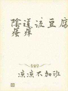 阴道流豆腐渣水瘙痒