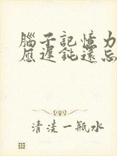 脑子记忆力差反应迟钝还忘事怎么办