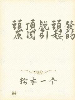 头顶脱头发什么原因引起的