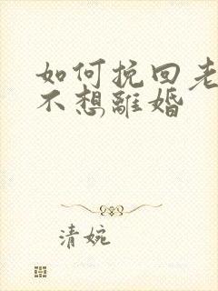 如何挽回老公我不想离婚