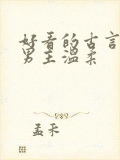 好看的古言小说男主温柔