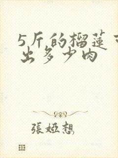 5斤的榴莲可以出多少肉