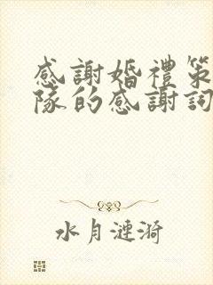 感谢婚礼策划团队的感谢词