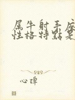 属牛射手座男生性格特点是什么