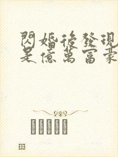 闪婚后发现老公是亿万富豪 小说下载