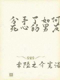 分手了如何挽回死心的男友