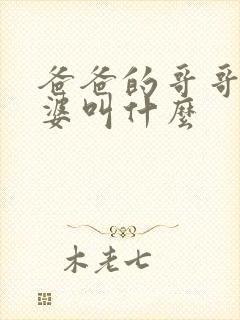 爸爸的哥哥的老婆叫什么