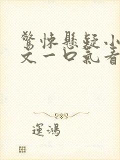 惊悚悬疑小说推文一口气看完