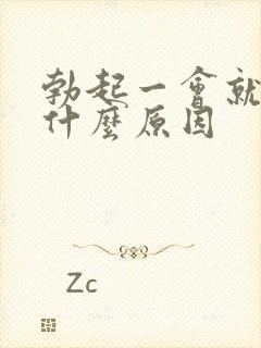 勃起一会就软是什么原因